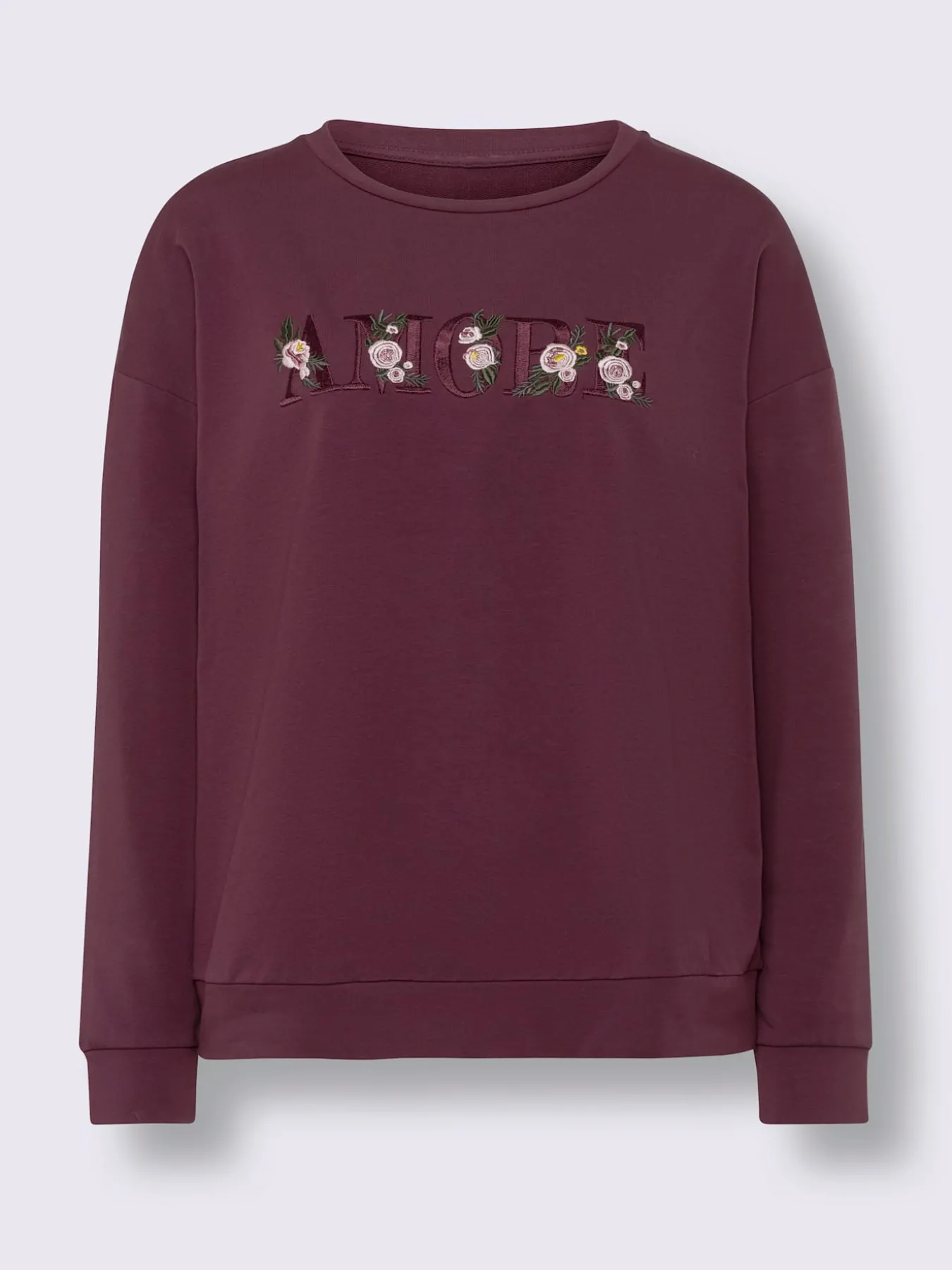 Sweatshirt broderie ton sur ton