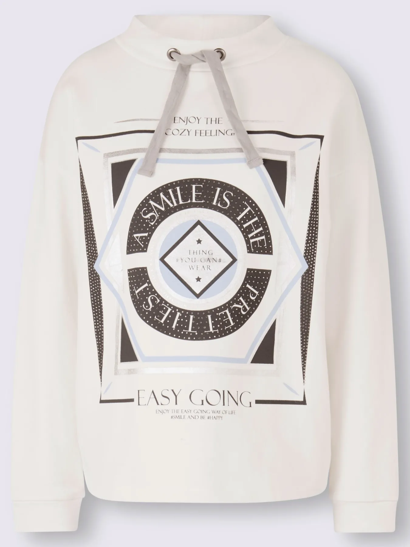 Sweatshirt col montant à coulisse