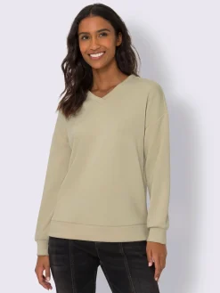Sweatshirt encolure en v chevauchante