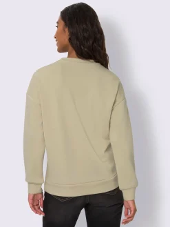 Sweatshirt encolure en v chevauchante