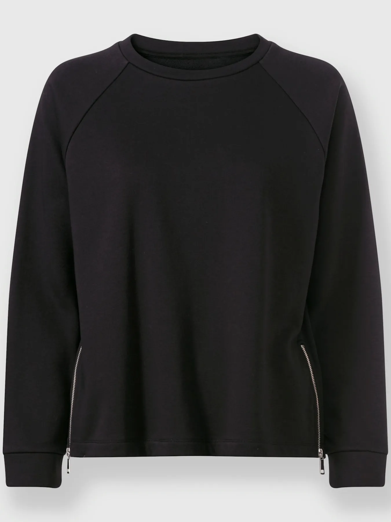 Sweatshirt extensible grâce aux glissières latérales