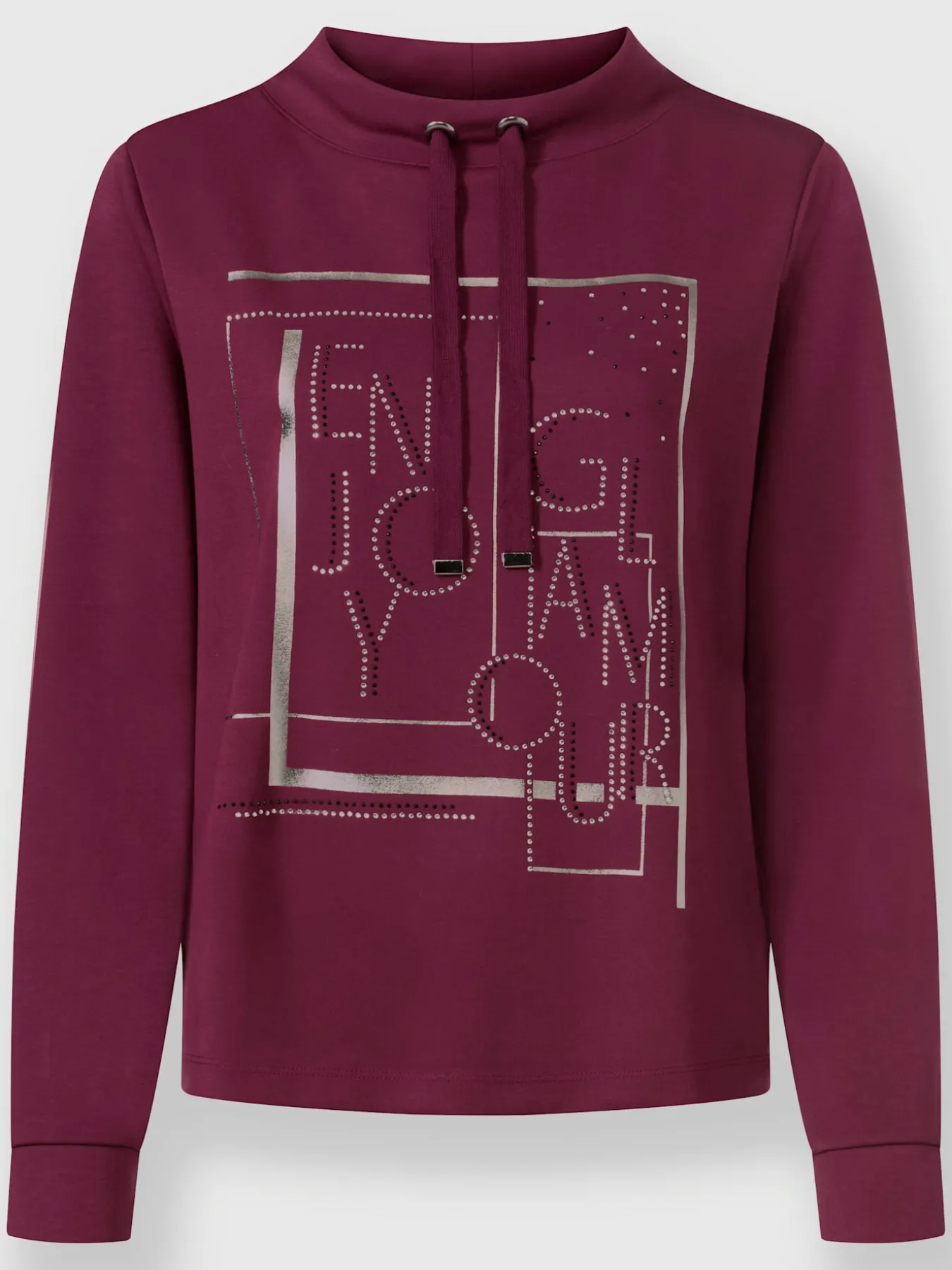 Sweatshirt imprimé feuille brillant