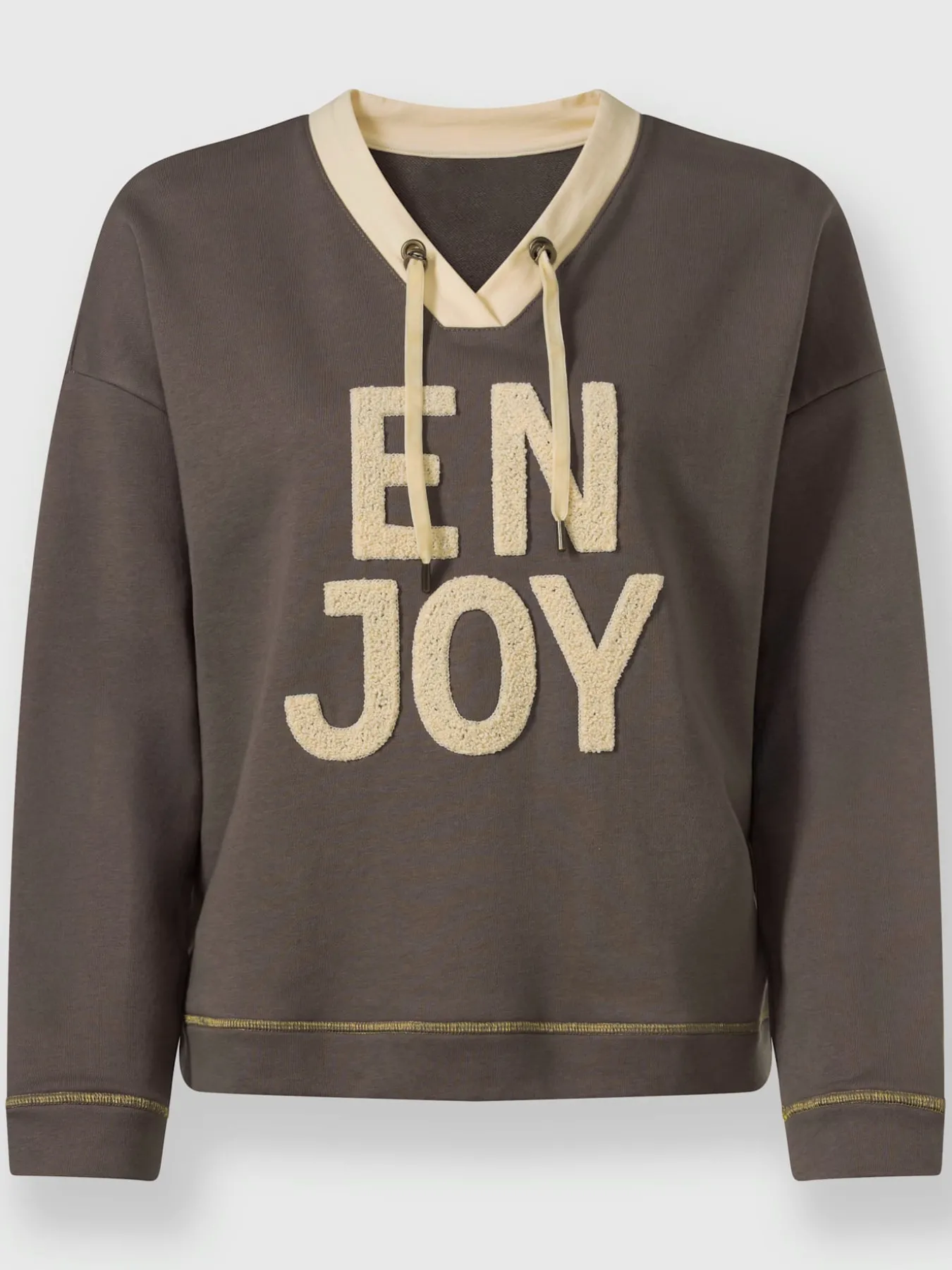 Sweatshirt inscription en polaire douce
