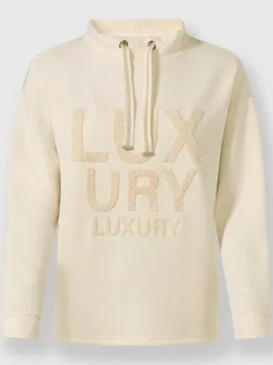Sweatshirt inscription en polaire douce