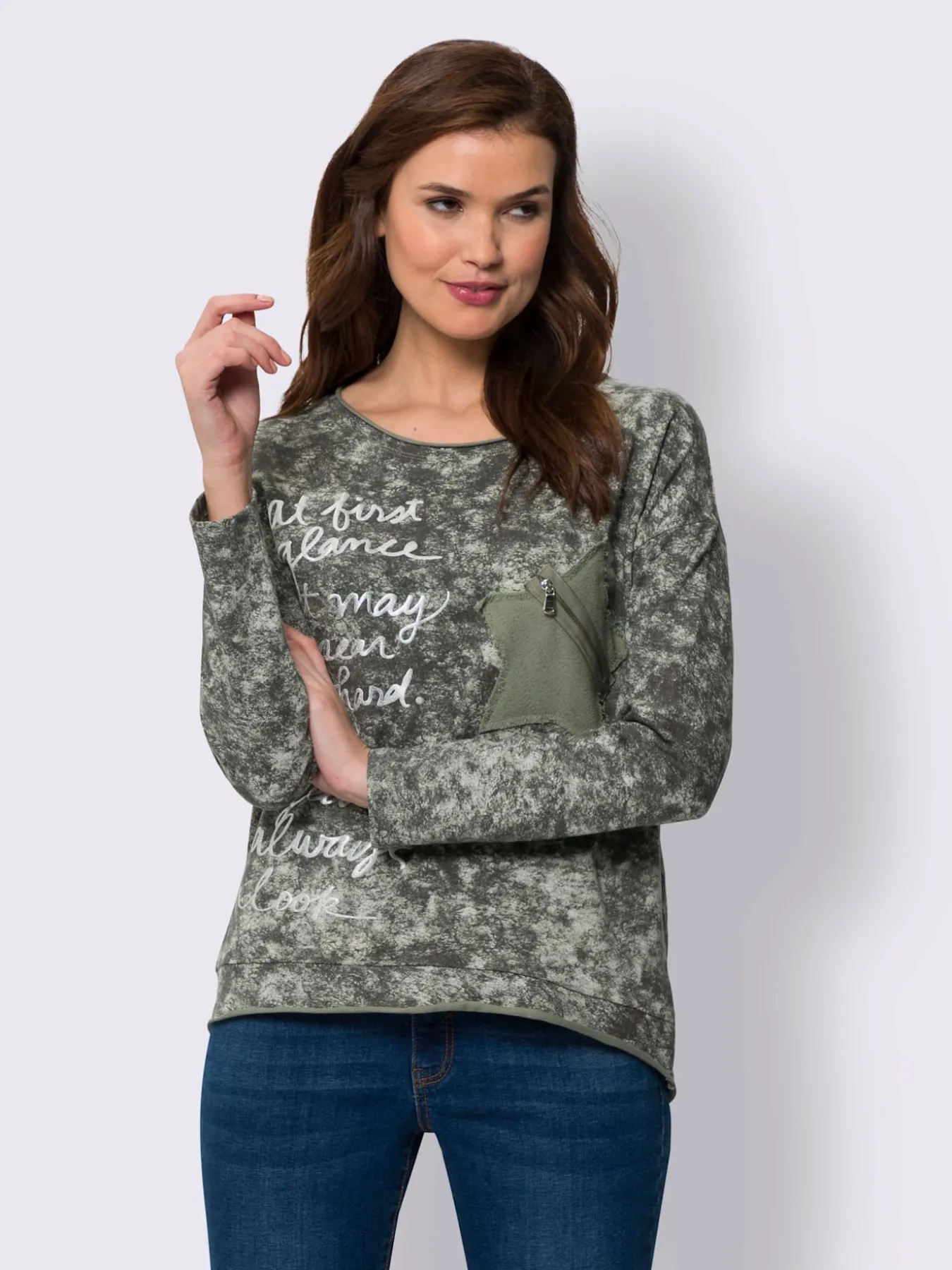 Sweatshirt joli aspect batik