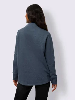 Sweatshirt long col asymétrique