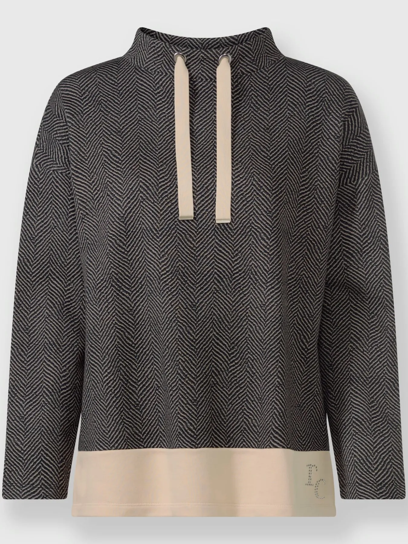 Sweatshirt motif sergé chevron