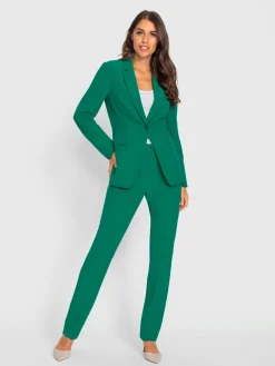 Tailleur pantalon coupe droite