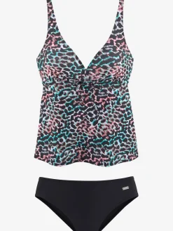 Tankini à armatures imprimé animal coloré