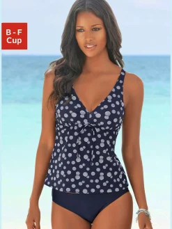 Tankini à armatures toujours tendance : imprimé à pois