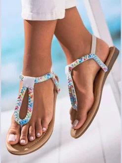 Tongs brides élastiques pour faciliter l'enfilage