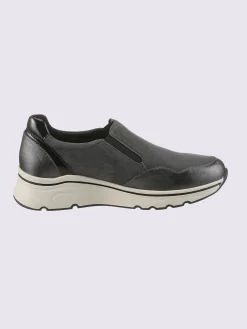 Trotteurs mélange de cuir velours et de cuir lisse