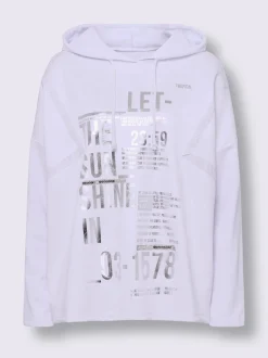 T-shirt à capuche imprimé feuille original