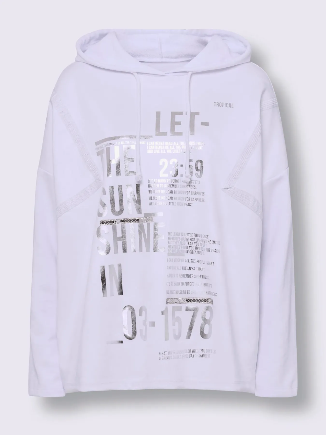T-shirt à capuche imprimé feuille original