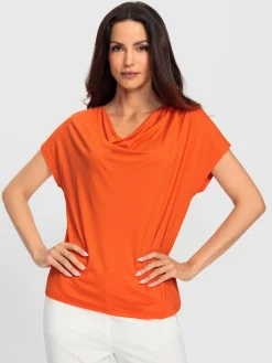 T-shirt à col bénitier viscose douce et fluide