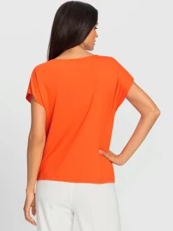 T-shirt à col bénitier viscose douce et fluide