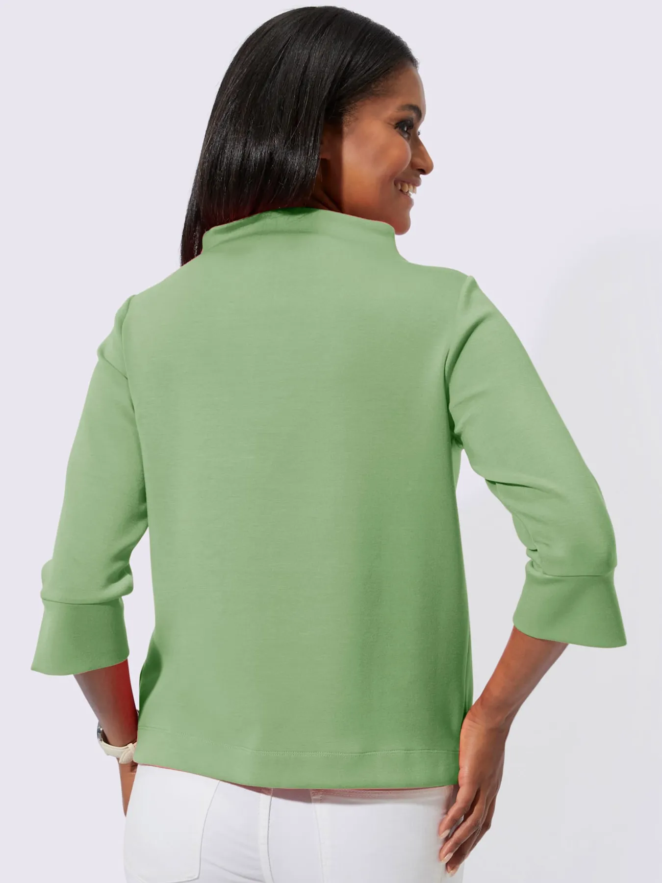 T-shirt à col montant 50% modal