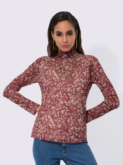 T-shirt à col montant avec viscose (ecovero)