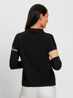 T-shirt à col montant imprimé graphique