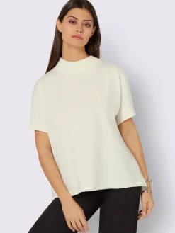 T-shirt à col montant qualité coton doux sur la peau