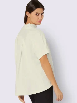 T-shirt à col montant qualité coton doux sur la peau