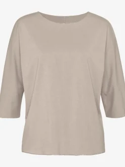 T-shirt à col rond finitions pailletées raffinées à l'encolure ronde, aux manches et à l'ourlet