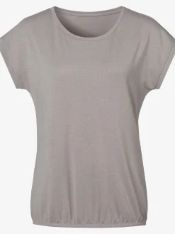 T-shirt à col rond jersey avec effet brillant raffiné