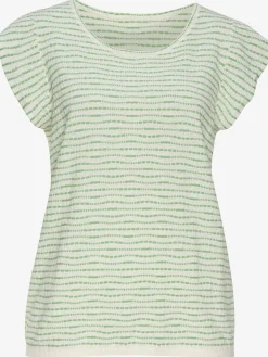 T-shirt à col rond manches chauve-souris tendance