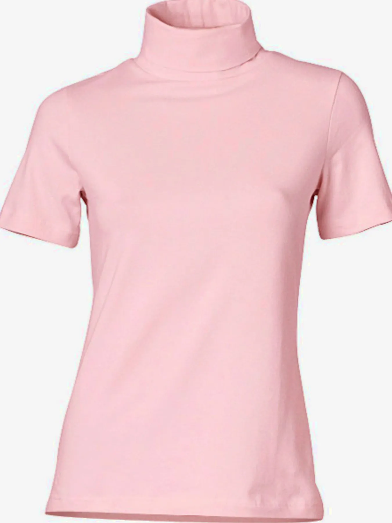 T-shirt à col roulé basique facile à associer avec joli col roulé