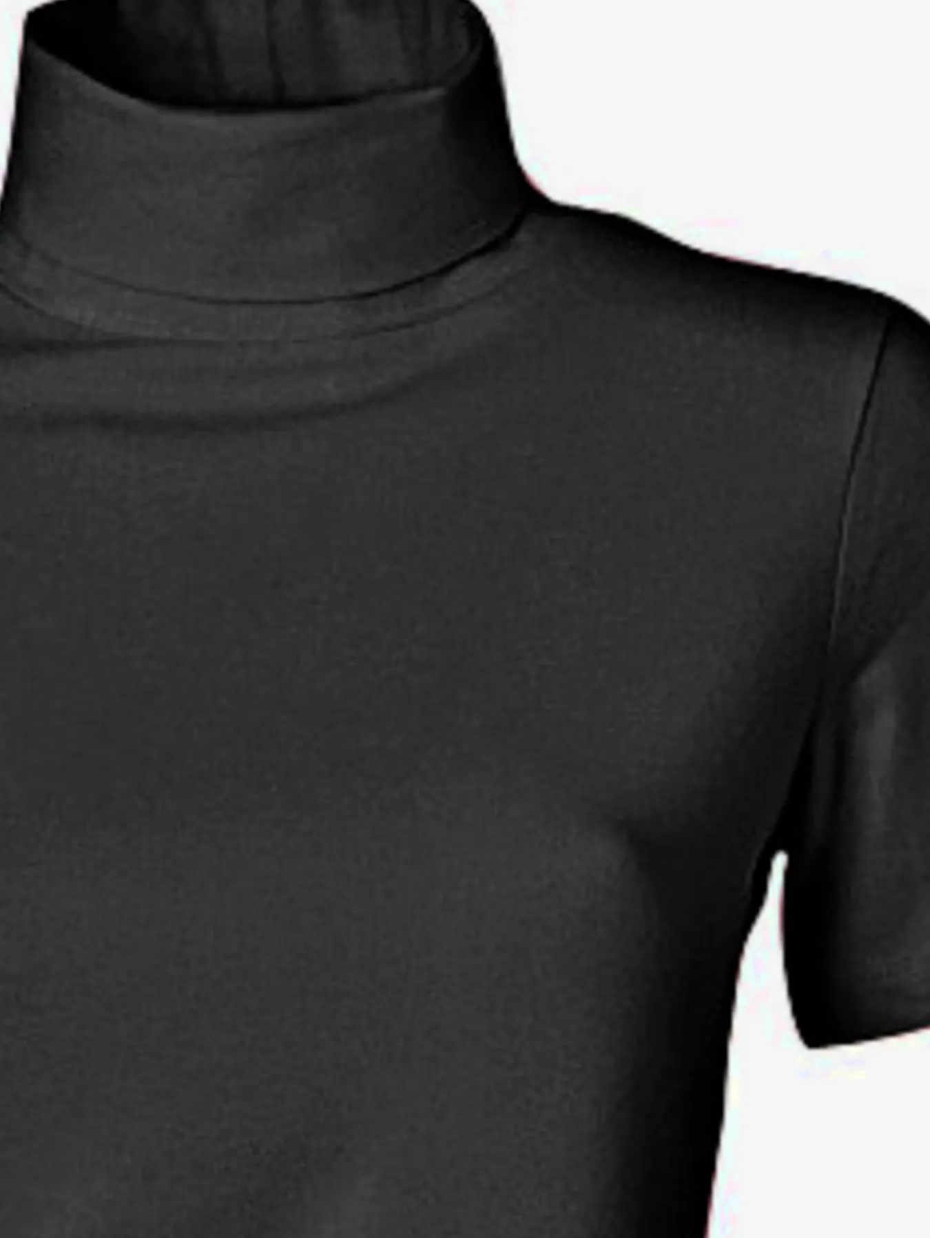T-shirt à col roulé basique facile à associer avec joli col roulé