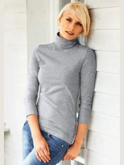 T-shirt à col roulé basique incontournable avec col roulé