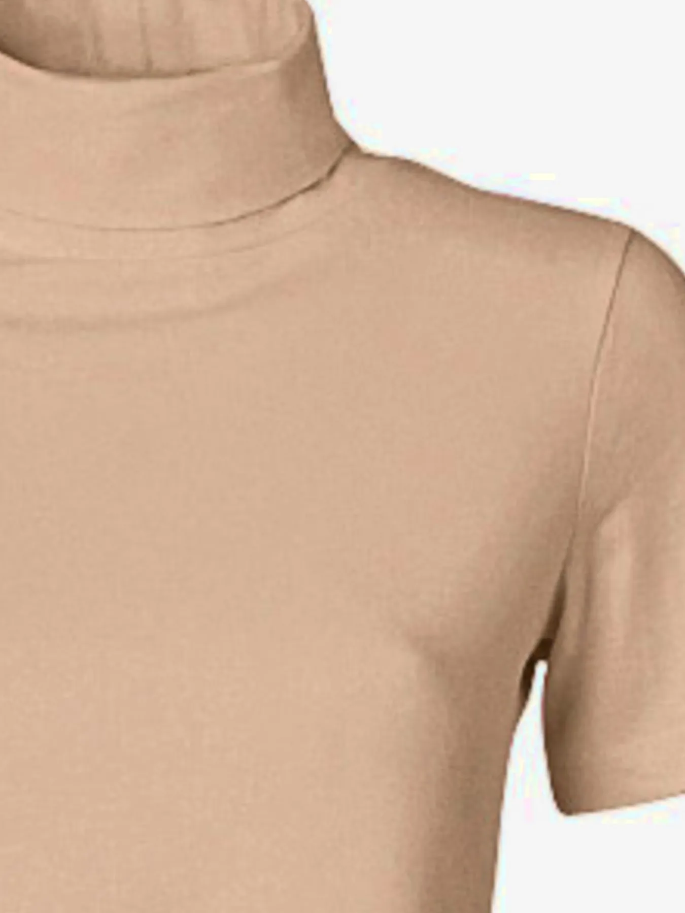 T-shirt à col roulé basique facile à associer avec joli col roulé