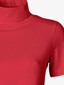 T-shirt à col roulé basique facile à associer avec joli col roulé