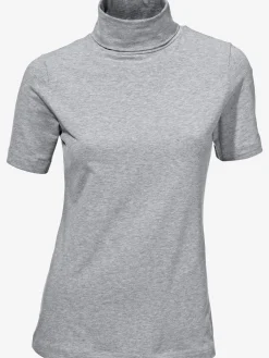 T-shirt à col roulé basique facile à associer avec joli col roulé