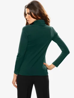 T-shirt à col roulé basique incontournable avec col roulé