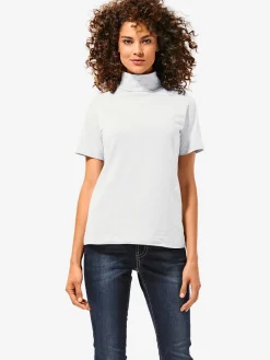 T-shirt à col roulé basique facile à associer avec joli col roulé