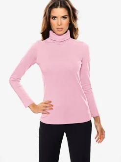 T-shirt à col roulé basique incontournable avec col roulé