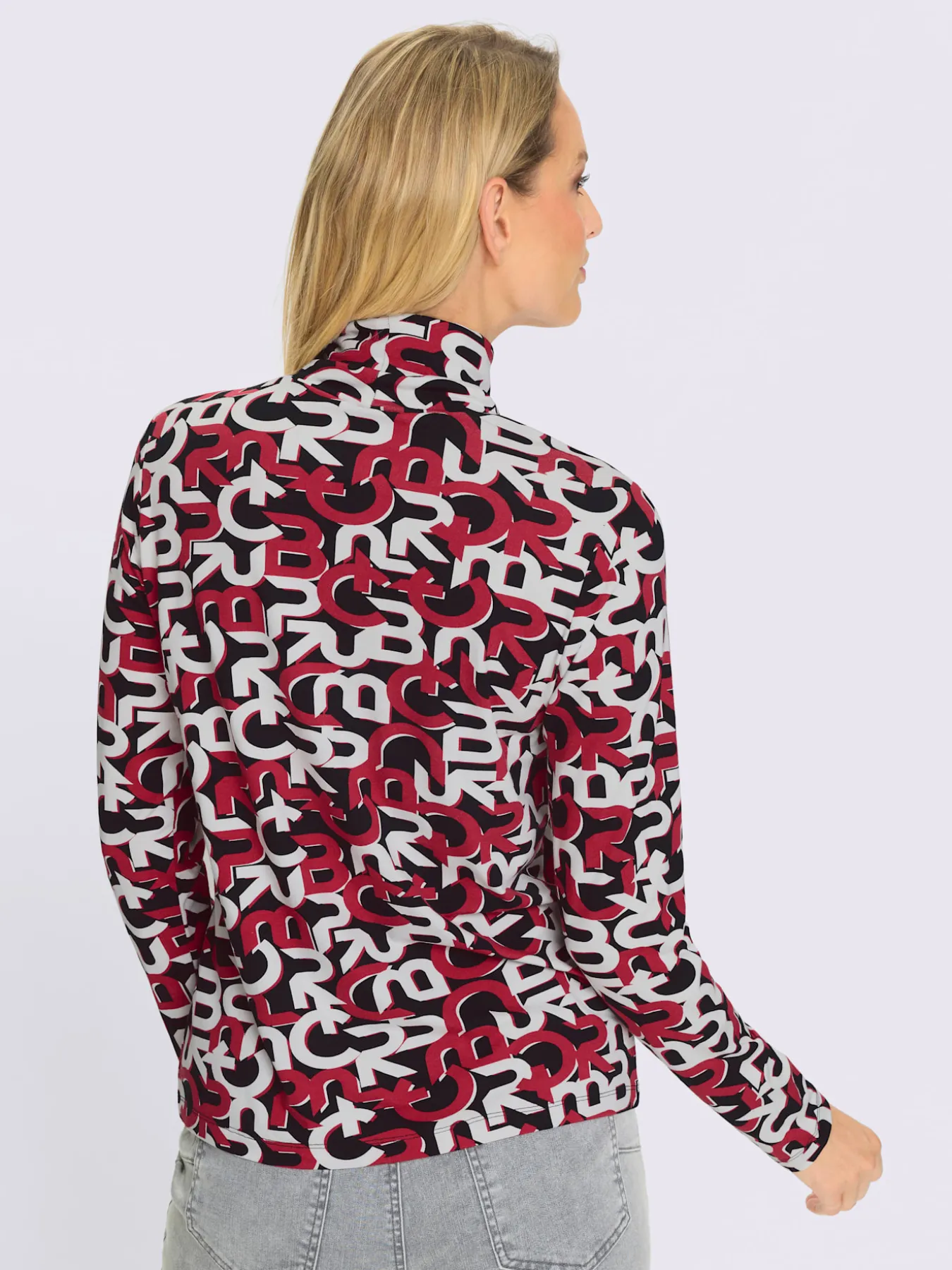 T-shirt à col roulé motif imprimé exclusif