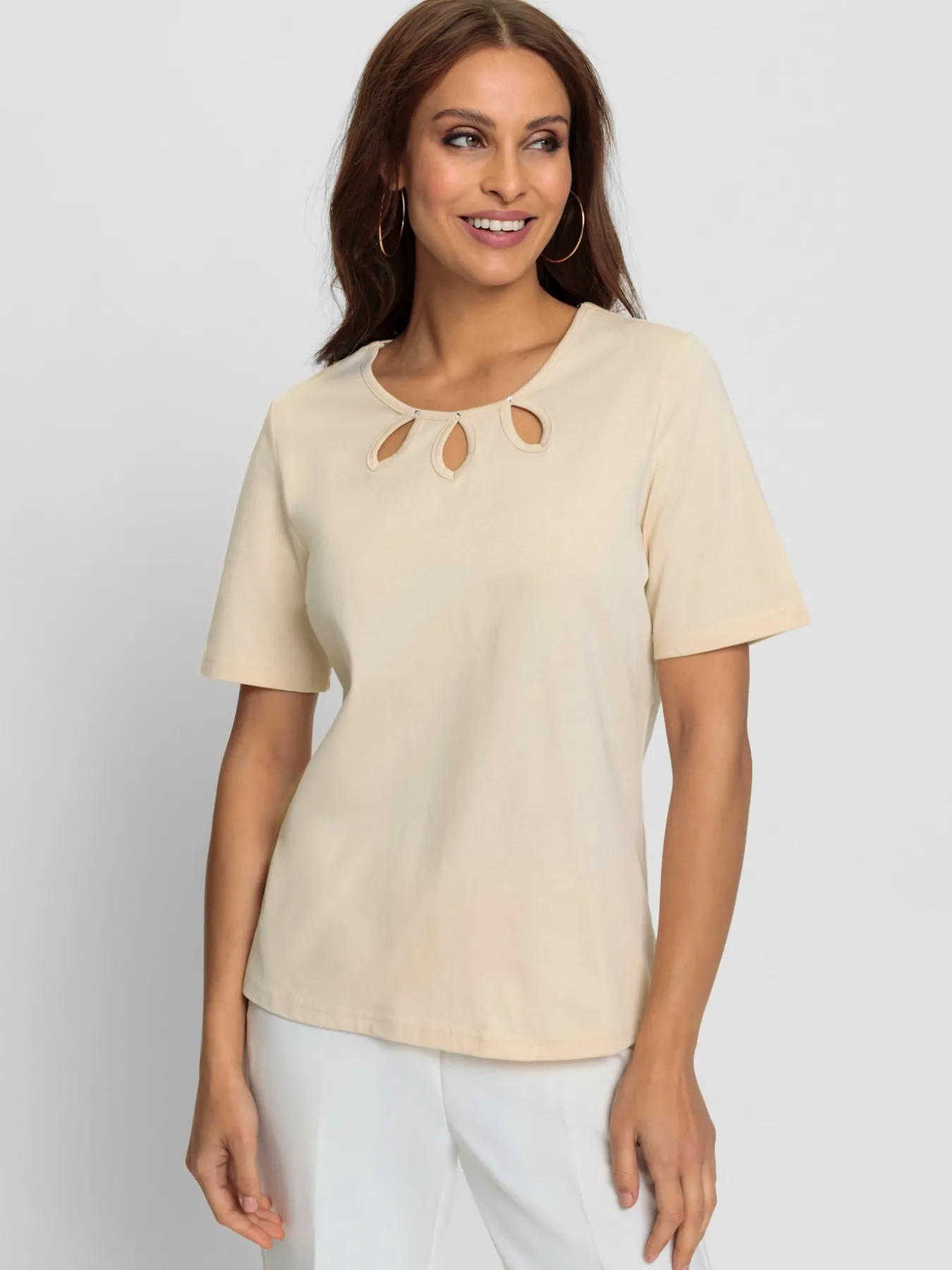 T-shirt à encolure ronde 50% coton