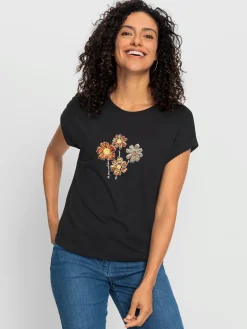 T-shirt à encolure ronde 50% coton et 50% modal