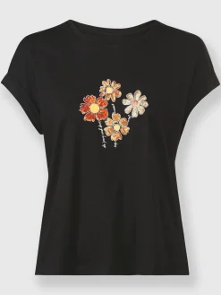 T-shirt à encolure ronde 50% coton et 50% modal