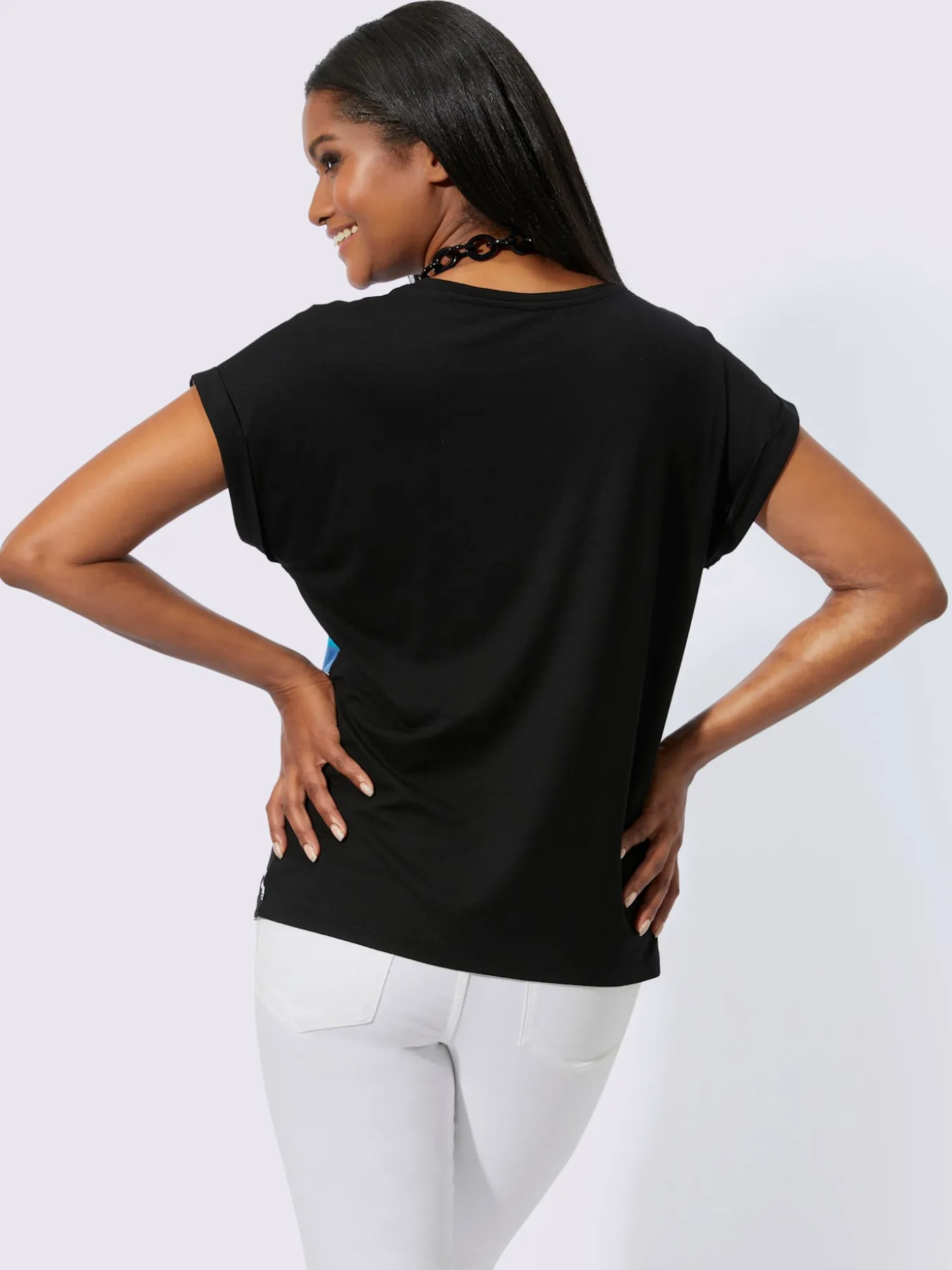 T-shirt à encolure ronde avec viscose (ecovero)