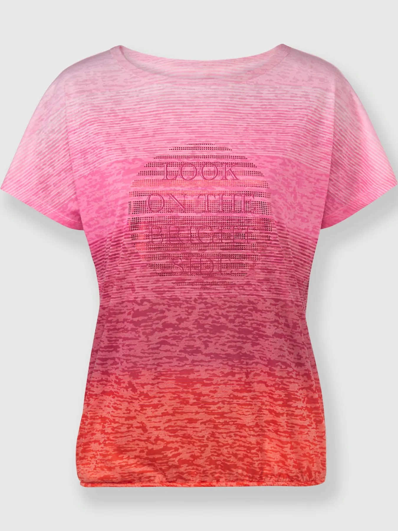T-shirt à encolure ronde effet vaporeux chic