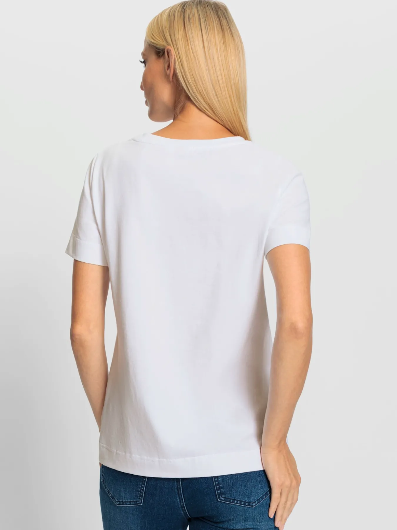 T-shirt à encolure ronde inscription tendance