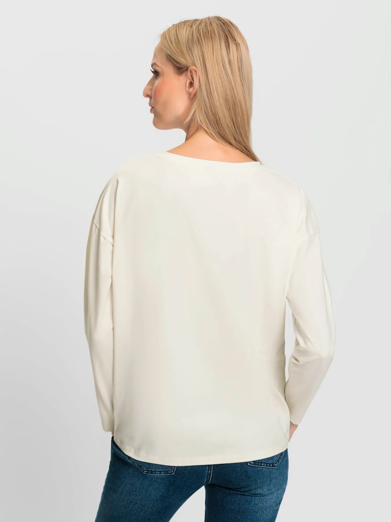 T-shirt à encolure ronde joli imprimé feuille devant