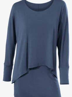 T-shirt à encolure ronde look décontracté tendance, manches chauve-souris