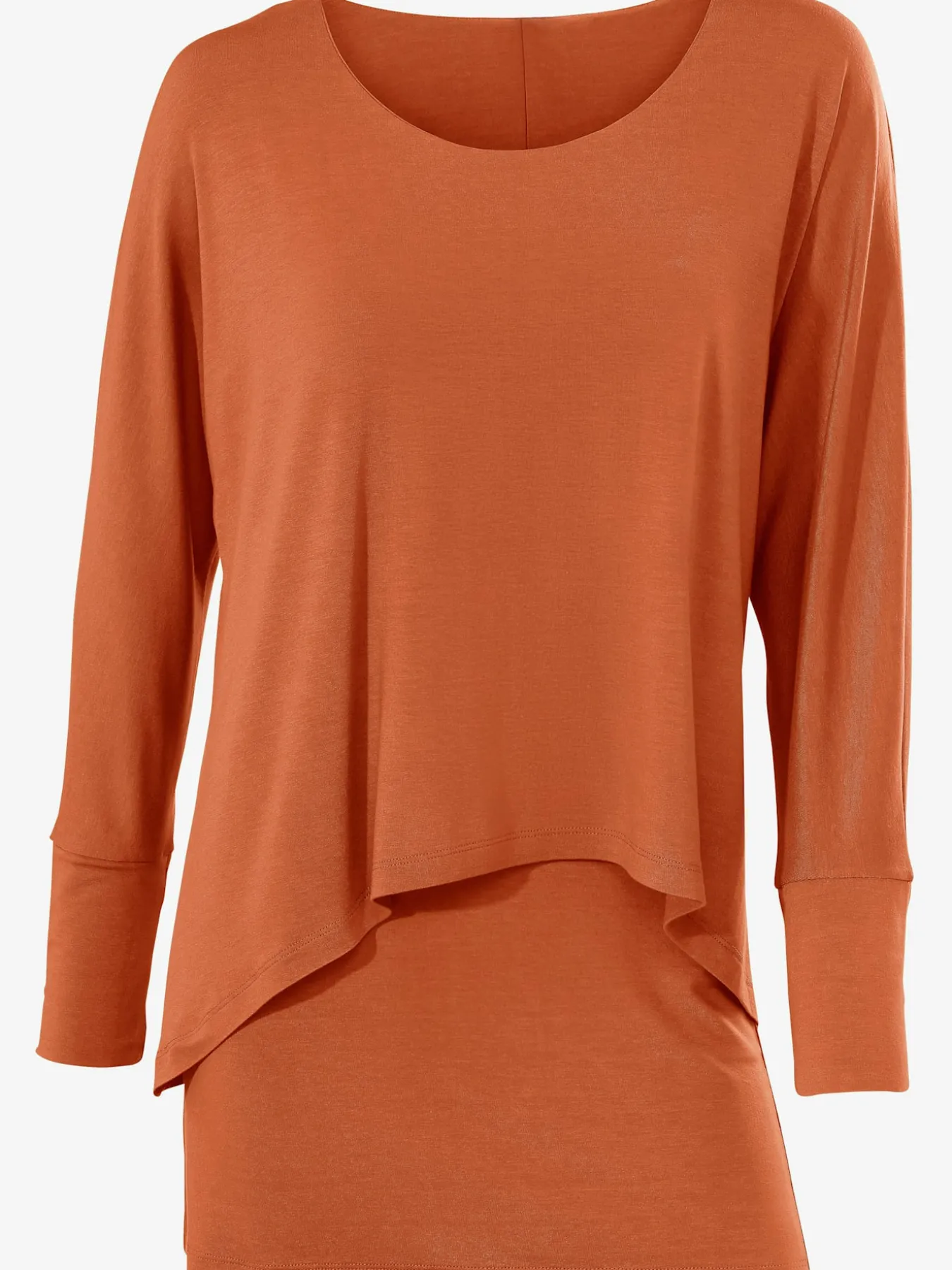 T-shirt à encolure ronde look décontracté tendance, manches chauve-souris