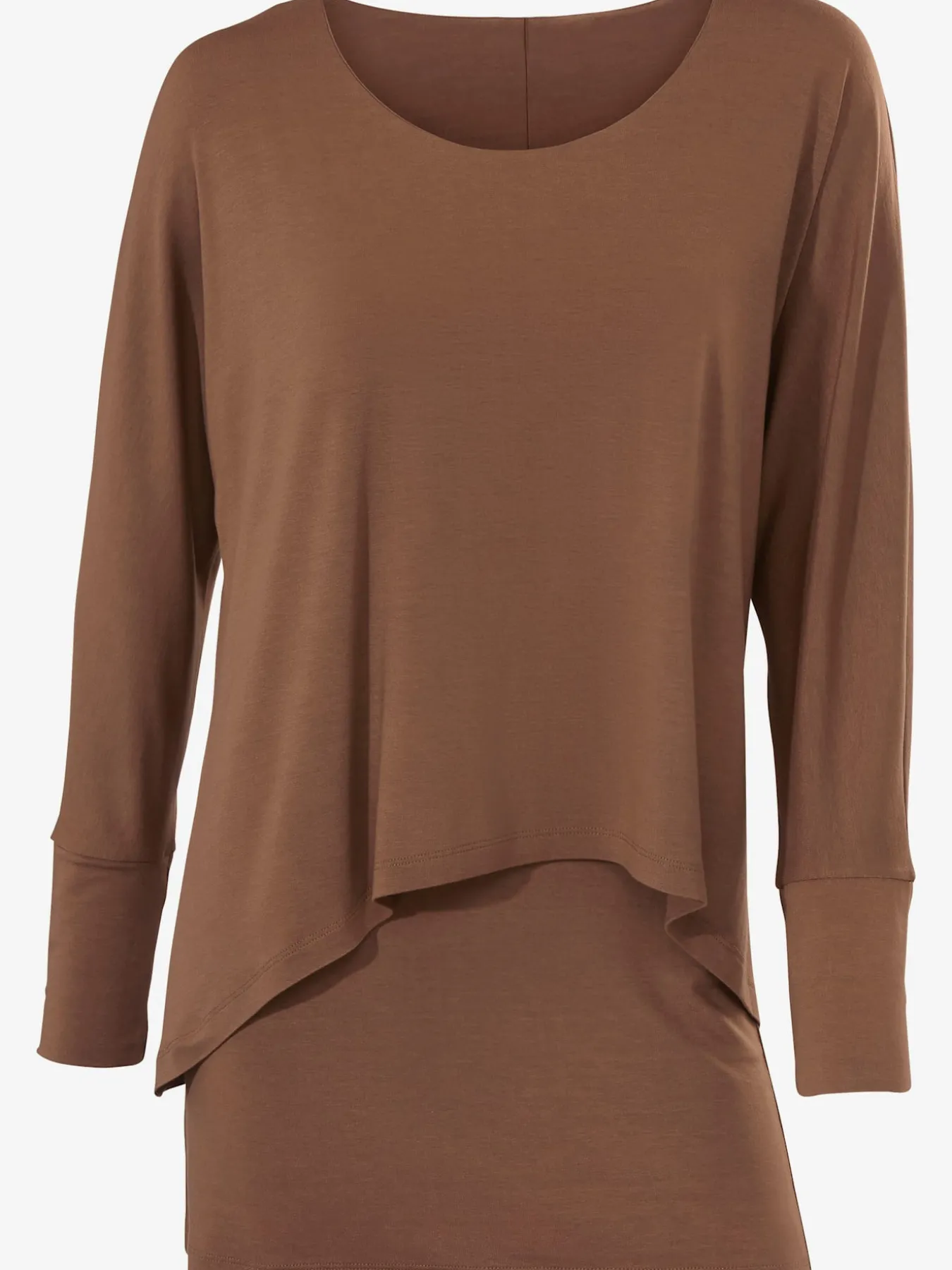 T-shirt à encolure ronde look décontracté tendance, manches chauve-souris