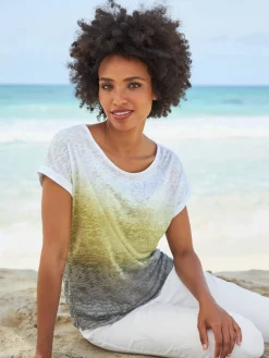 T-shirt à encolure ronde mélange de viscose doux