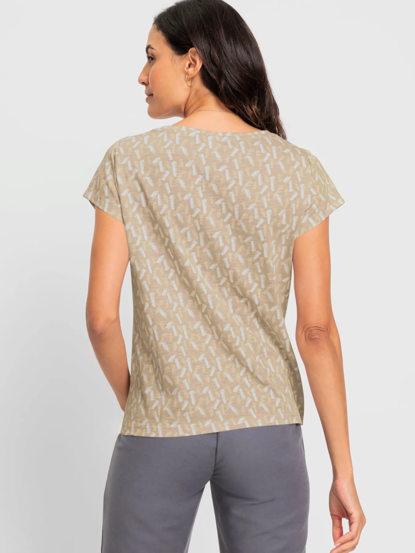 T-shirt à encolure ronde pur coton